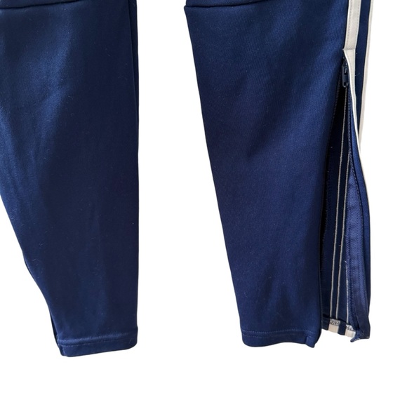 Adidas Training Track Pants Youth Boy Size Small Navy Blue White Soccer Sporty - Picture 11 of 14